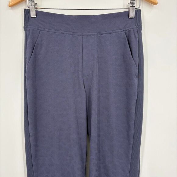 ATHLETA Brooklyn Textured Ankle Pant Size 2P Leopard Medieval Violet #980401 - Picture 3 of 9